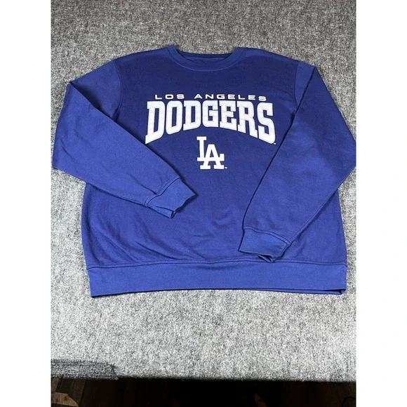 Stitches Los Angeles Dodgers Pullover Men's Size XL Blue MLB Genuine Sweatshirt
